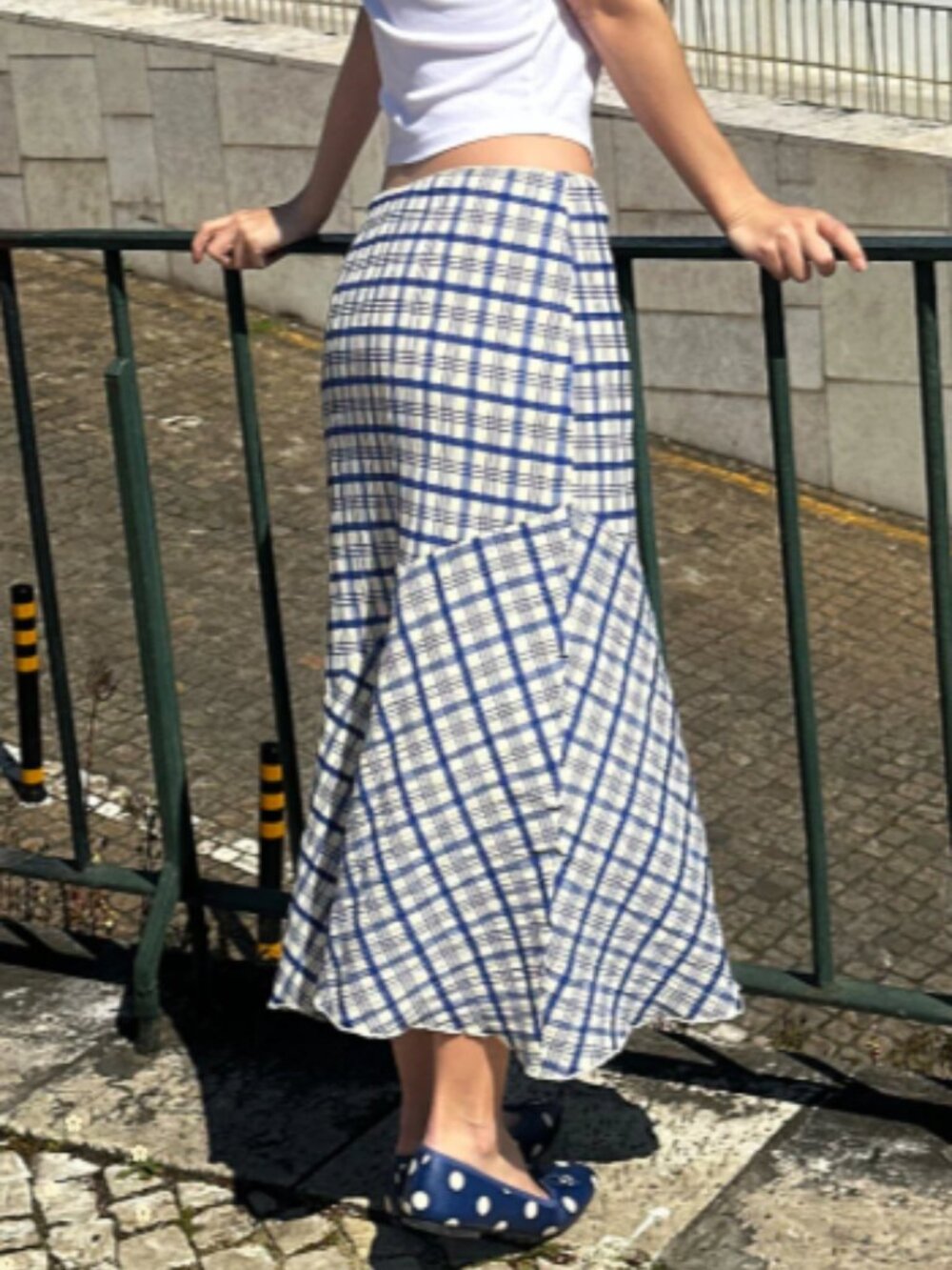 Molly Skirt Lisa Says Gah - Cornflower Gingham Blue